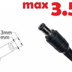 Dc кабель для блока питания 6.3x3.0mm (3.5a) (1.2m) (B class) 1 день гар.