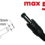 Dc кабель для блока питания 5.5x2.1mm (5a) (1.2m) (A class) 1 день гар.