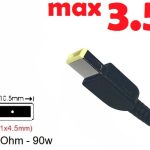 Dc кабель для блока питания Square tip 11.0x4.5mm (+pin) (3.5a) (1.2m) (B class) 1 день гар.