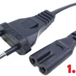 AC силовой кабель 100-240v ∞ C7/C8 2pin (5a) (1.2m) (A class) 1 день гар.