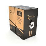 Кабель КНПЕ FTP (4*2*0.51) 4p 24 AWG, Ritar, (CCA), ізоляція ПЕ, екран для зовн. робіт, 305м, Black, Corton BOX (400x400x470) Q2