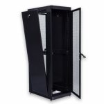 Шафа 19" 45U, 610х1055 мм (Ш*Г), посилена, перфоровані двері (66%), чорна