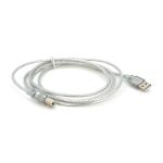 Кабель USB 2.0 AM/BM, 1.8m, прозорий