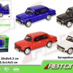 Машина мет. АВТОПРОМ батар.,1:32-36 Lada 2106, 4 кольори, світ.,звук,відкр.двері,кор. 20*8*9,3см /36-2/