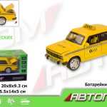 Машина металл АВТОПРОМ "Lada 2106" свет,звук,откр.двери, желтый 7643
