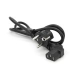 Кабель живлення Schuko кутовий PC-186A CEE7 / 7-C13, 1.2M, 0.75mm, євровилках під 90 градусів, OEM Q24/300