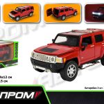 Машина мет. АВТОПРОМ М1:24 Hummer H3,бат,свет,зв,отк.дв,кап,баг., кор. 25*10*13 /12-2/