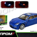 Машина мет. АВТОПРОМ, 1:24 "Porsche Panamera S" 2 кольор.,батар.,світ., звук, відкр.двері, капіт, багаж., кор. 24,5 * 12 * 10см /12-2/
