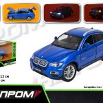 Машина мет. АВТОПРОМ, 1:24 "BMW X6", 2 кольор.,батар.,світ., звук, відкр.двері, капіт, багаж., кор. 24,5*12*10см /12-2/