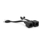 POE інжектор пасивний (пара) 802.3at (30Вт) з портами Ethernet 10/100Mbps, black, OEM Q50