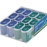 Чинка велика Buromax, 2 отвори, пластиковий корпус, контейнер, 12 штук BM.4776