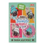 Папка для праці LOVELY DOG, картонна, на гумках А4+ (300х212х28мм), ZB.14931