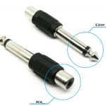 Перехідник Jack 6.3 (тато) / RCA (мама) Mono, Black, пластик, Q100