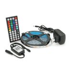 Комплект музичної світлодіодної стрічки 5050 RGB 5 метрів, 60Led, пульт, блок живлення, bluetooth, ip65