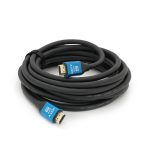 Кабель Merlion HDMI-HDMI 4Kx2K Ultra HD, 5.0m, v2,0, круглий Black, коннектор Blue, Blister-box, Q50