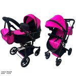 Коляска для ляльки 2в1 CARRELLO FORTUNA 9695 HOT PINK з сумкою метал.кор.54,5*14,5*38,5 /1/