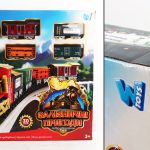 УЦЕНКА 30% Залізничні пригоди "WToys", ОЗВУЧ. УКР. МОВОЮ, підсвічування, пісня, парогенератор, автоматичний рух, 4 вагони, декорації, платформа, в кор. /10/