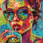 Набір для розпису по номерах "Дівчина з содовою" Ideyka 40х50 см КНО5126
