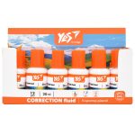 Набір коректорів з пензликом YES "Orange Line" 12 штук по 20 мл 340112