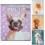 Набір зошитів учнівських шкільних DOGS в косу лінію, 12 аркушів, 25 штук, KIDS LINE ZB25.1753C