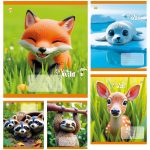Набір зошитів учнівських Тетрада "Little wild" клітинка, 12 аркушів, 25 штук ТА51110