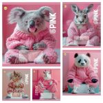 Набір зошитів учнівських Тетрада "PINK" клітинка, 24 аркуші, 20 штук ТА51303