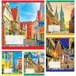 Набір зошитів учнівських загальних Тетрада "Міста" клітинка, 60 аркушів, 10 штук ТА51602