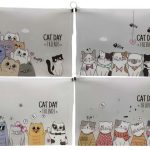 Папка для зошитів А4+ на змійці "Коти" 33*24,5см 20мкр,4в.(2*20*12) ціна за 2 шт //.