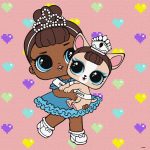 Картина за номерами для дітей "L.O.L.Surprise! Troop Surprise Miss Baby With Miss Puppy" Ideyka 40х40 см КНО6291