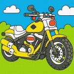Картина за номерами для дітей Ideyka "Мрія маленького байкера" 25х25см КНО1331