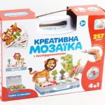 УЦЕНКА 20% Мозаїка 4в1,на шурупах,картки,шуруповерт,257дет,валіза,на бат-ці,в чемодані,31-25-8,5см /18/