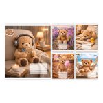 Набір зошитів учнівських 1Bересня "Bear stories" лінія, 24 аркуші, 20 зошитів 768975