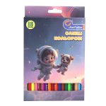 Карандаши пластик. "Spaceman" 18 цв., в картоне, европ. с этикеткой J. Otten UA