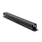 Кабельний органайзер з кришкою, 19", корпус-метал, 1U/24Port, Q70