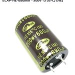Конденсатор 200V 680UF Діаметр 25 мм. Висота 40 мм