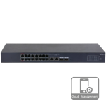 16-портовий керований PoE комутатор DH-CS4218-16ET-135 з 16 портами POE 100Мбіт + 2/UP-Link 1000Мбіт + 2/SFP 1000Мбіт, 135Вт, 440x220x44 мм
