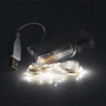 Гірлянди 50LED, 1 режим, 5 метрів, прозора ізоляція, живлення від 3*АА, White Hot, ОЕМ