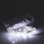 Гірлянди 100LED, 1 режим, 10 метрів, прозора ізоляція, живлення від 3*АА, White, ОЕМ