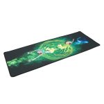 Килимок 300*800 тканинний Rick and Morty з боковою прошивкою, товщина 3 мм, колір Black/Green, Пакет