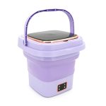 Пральна машина H576 MINI P, складана, 9л, 12В, 25Вт, 1.2кг, LED-індикатор, електронне управління, 29,5*29,5(14.5)мм, пластик, фіолетовий
