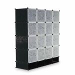 Шафа для речей та взуття пластикова MP416-102A, 146х37х164см, Black, Box