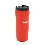 Термокружка Merlion из нержавеющей стали, объем 500 мл., красная, с откидной крышкой