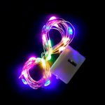 Гірлянда 20LED, 1 режим, 3 метри, прозора ізоляція, живлення від LR44, Mix Color