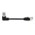 Патч-корд литий UTP, RJ45(прямий/кутовий), неекранований, UTP5e 0.13m,patch D=4.9mm AWG26 1x90° CU,чорний, Q200