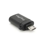 Перехідник VEGGIEG V-S123 USB3.0(AF) OTG => microUSB(M), Black, Пакет