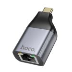 Перехідник HOCO UA35 Type-C (тато)/RJ-45(мама), Gray, Box