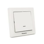 Вимикач Panasonic Karre Plus 55 одноклавішний з підсвічуванням, білий
