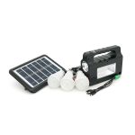 Переносний ліхтар EP-0138 + Solar, Функції: PowerBank, FM радіо, USB/TF, Bluetooth, АКБ 3,7V/3600mAh, 3 виносні лампочки 3W, 183х64х135мм, Box