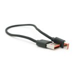 Кабель USB для Type-C (male to male), 10A, Підтримка SCP, QC3.0, PD до 240Вт, 480Mbps, довжина 0.3м, обплетення, Black, Box