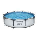 Каркасний басейн "Steel Pro Max". 305х76см. Об'єм 4678 літрів. Зливний клапан. Вага 20 кг. Box